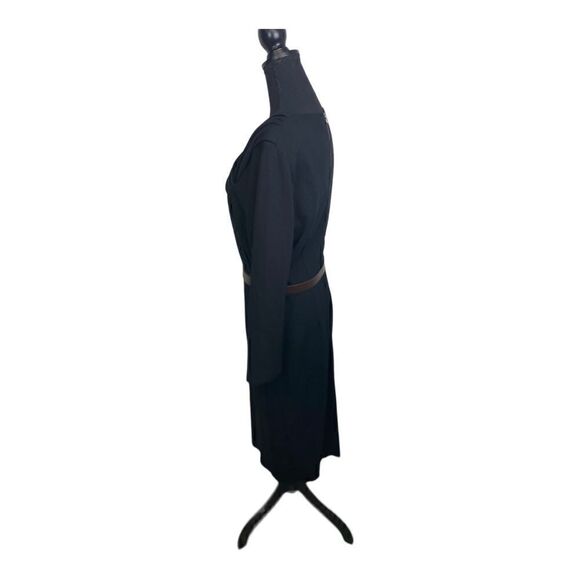 #250 NEIMAN MARCUS Heavy Stretch Knit Midi Dress - Picture 5 of 7